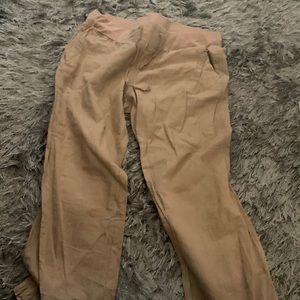 Tan linen pants